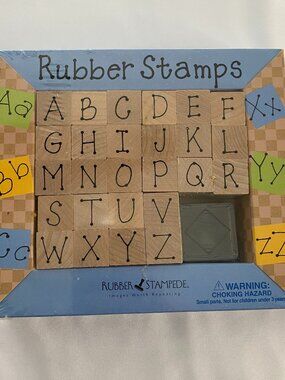 Rubber Stampede Stick Dot Alphabet Rubber Stamp Kit New Sealed